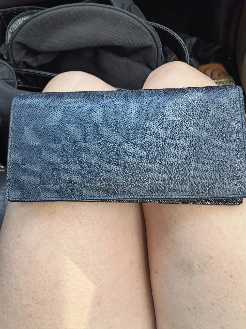 Louis Vuitton Black Brazza Graphite Long Bifold Wallet
